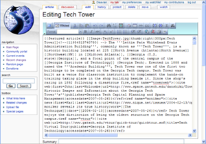 WYSIWYG Wiki markup screenshot